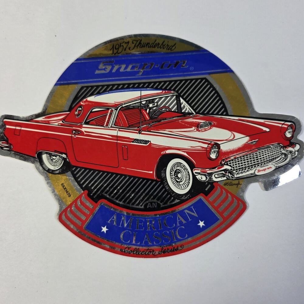 Vintage Snap-on Tools 1957 Ford Thunderbird Sticker American Classic Collector